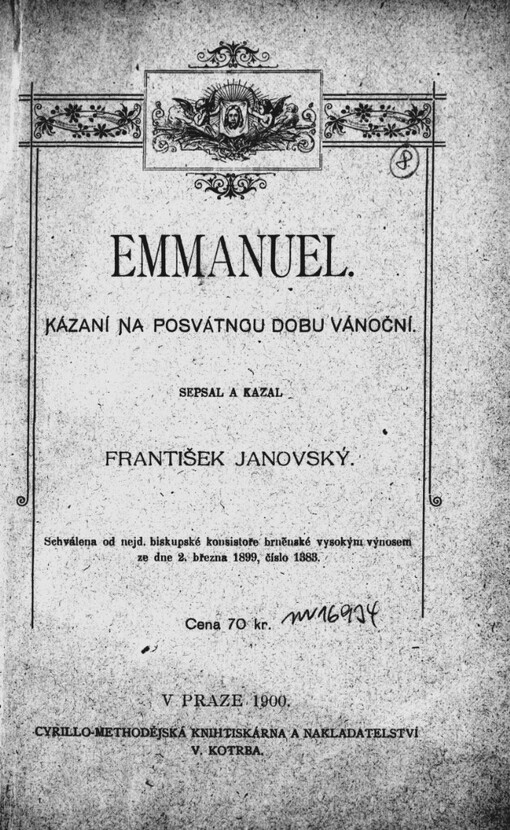 Emmanuel :kázaní na posvátnou dobu vánoční