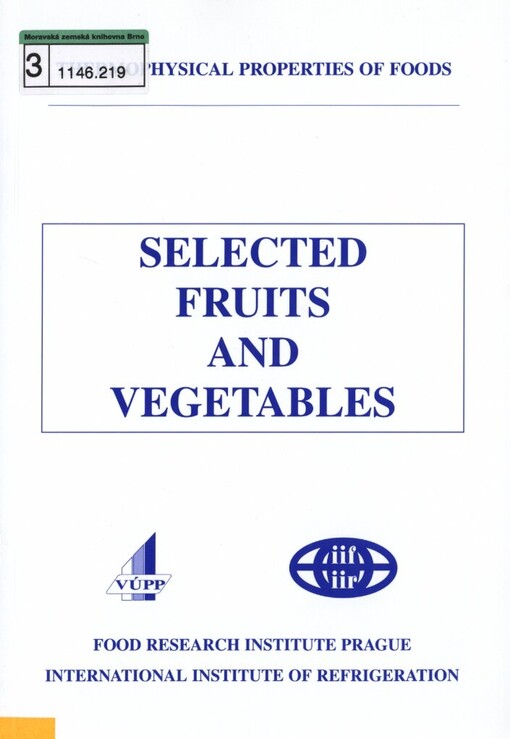 Selected fruits and vegetables