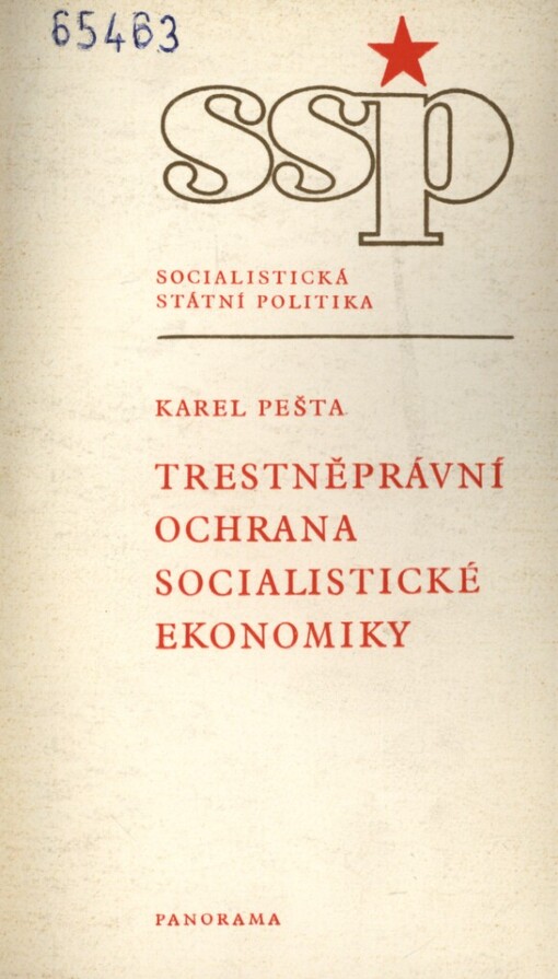 Trestněprávní ochrana socialistické ekonomiky