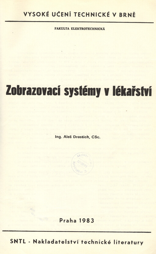 Zobrazovací systémy v lékařství