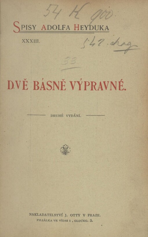 Dvě básně výpravné