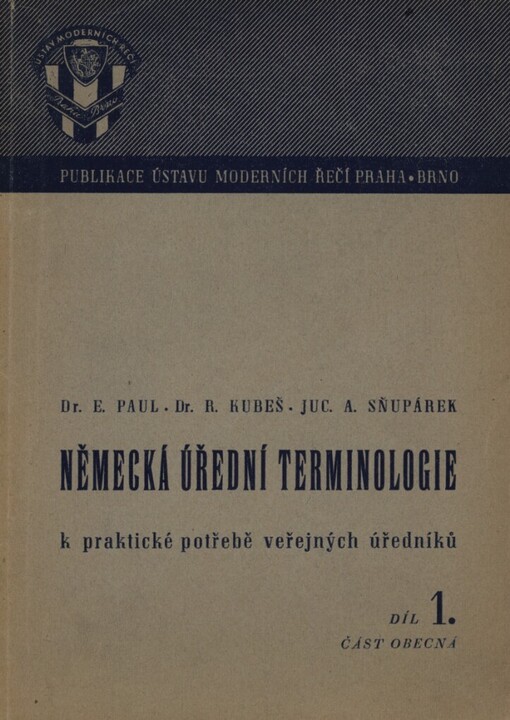 Německá úřední terminologie k praktické potřebě veřejných úředníků