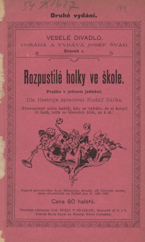 Rozpustilé holky ve škole :fraška v jednom jednání