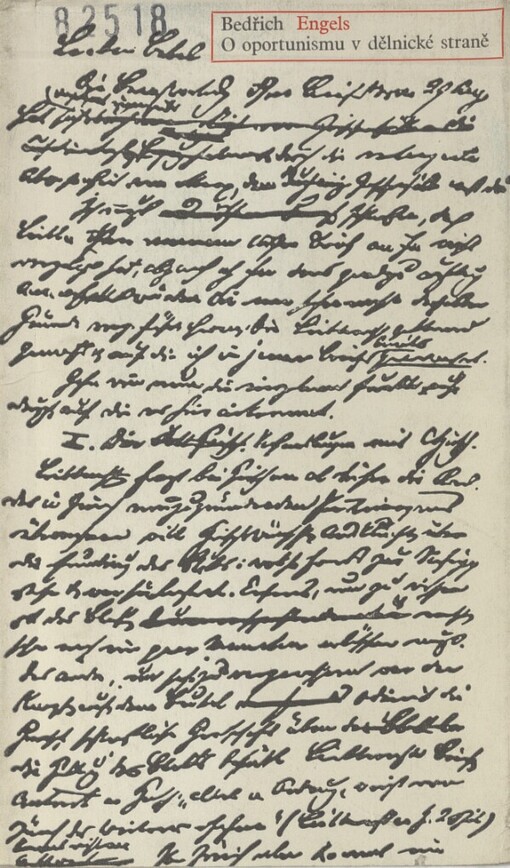 O oportunismu v dělnické straně: dopisy z let 1879-1885