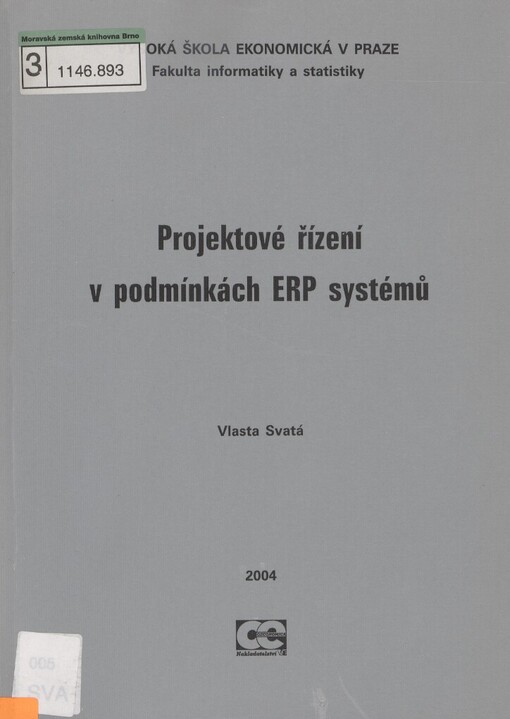 Projektové řízení v podmínkách ERP systémů