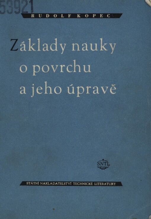 Základy nauky o povrchu a jeho úpravě