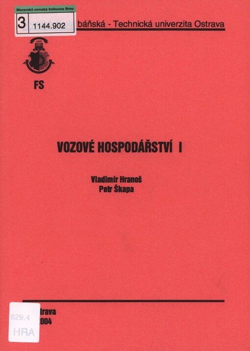 Vozové hospodářství I