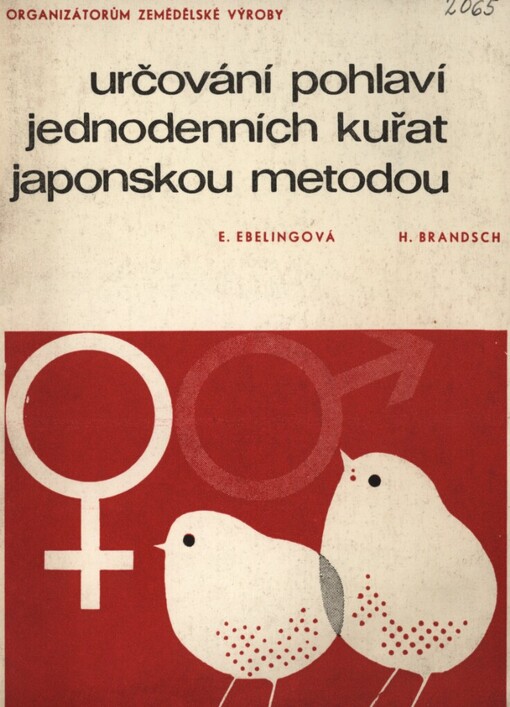 Určování pohlaví jednodenních kuřat japonskou metodou