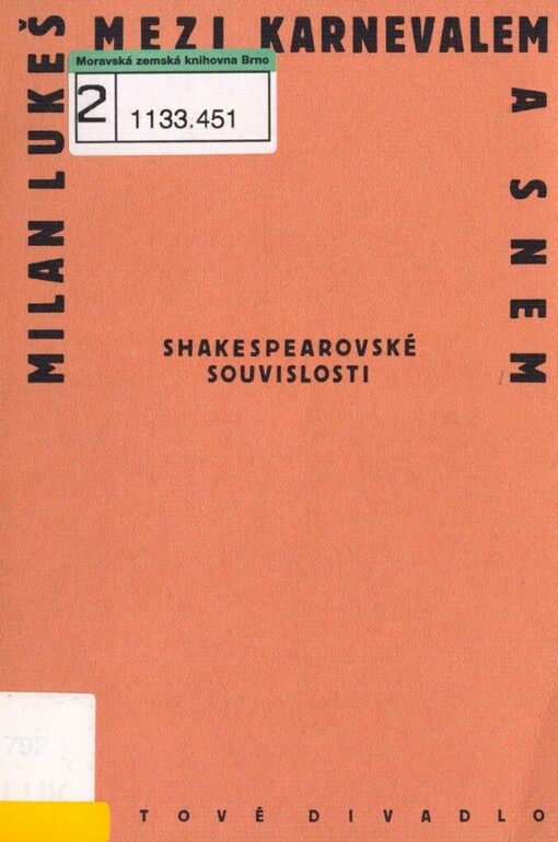 Mezi karnevalem a snem: shakespearovské souvislosti