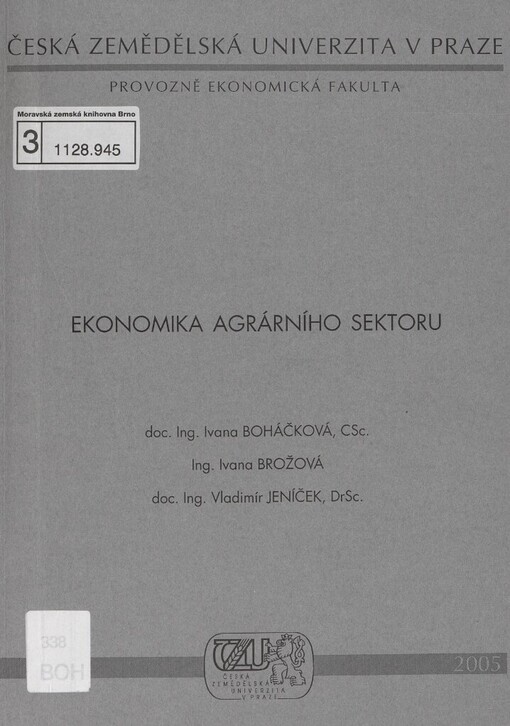 Ekonomika agrárního sektoru