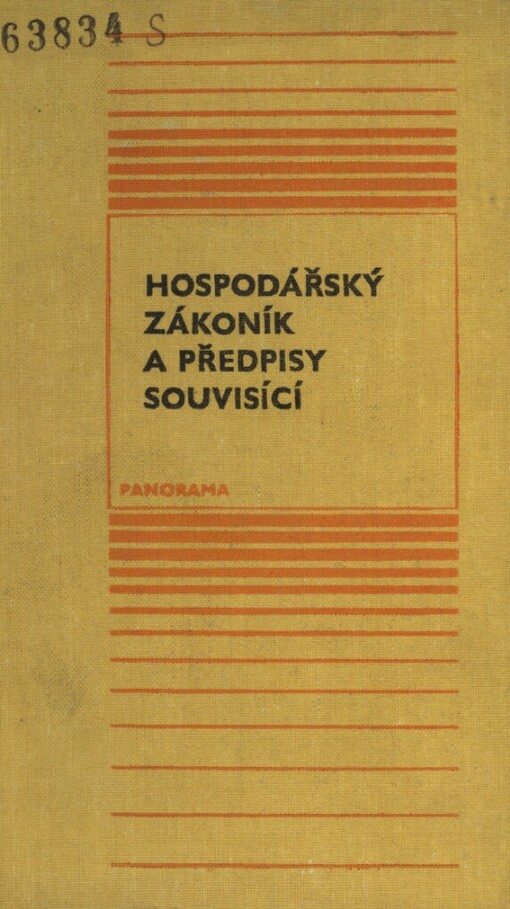 Hospodářský zákoník a předpisy souvisící