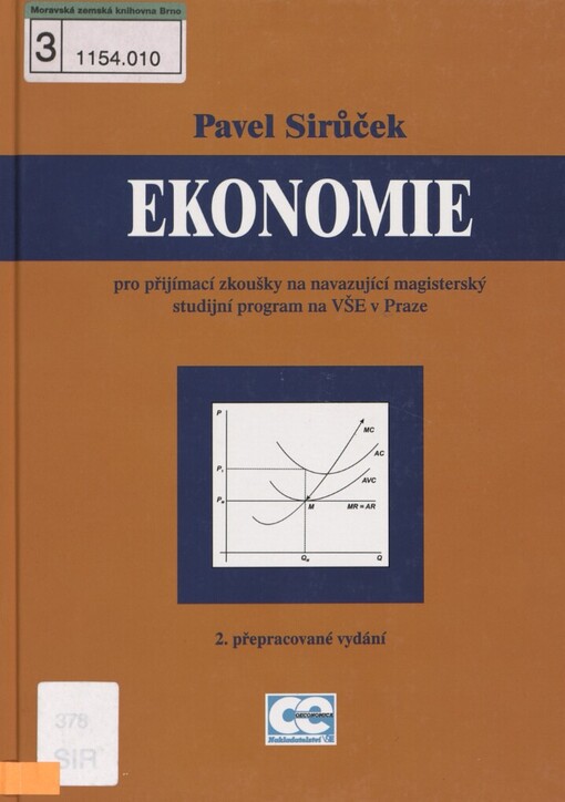 Ekonomie: pro přijímací zkoušky na navazující magisterský studijní program na VŠE v Praze
