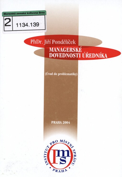 Managerské dovednosti úředníka: (úvod do problematiky)