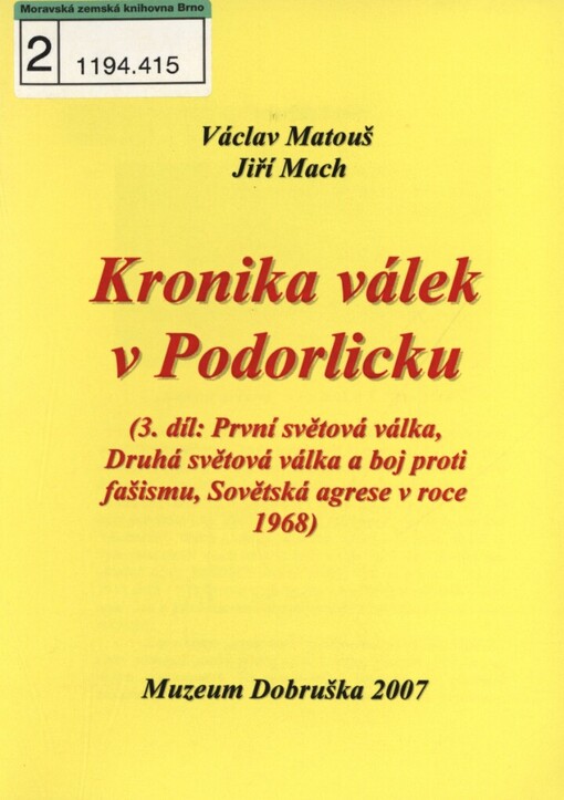 Kronika válek v Podorlicku