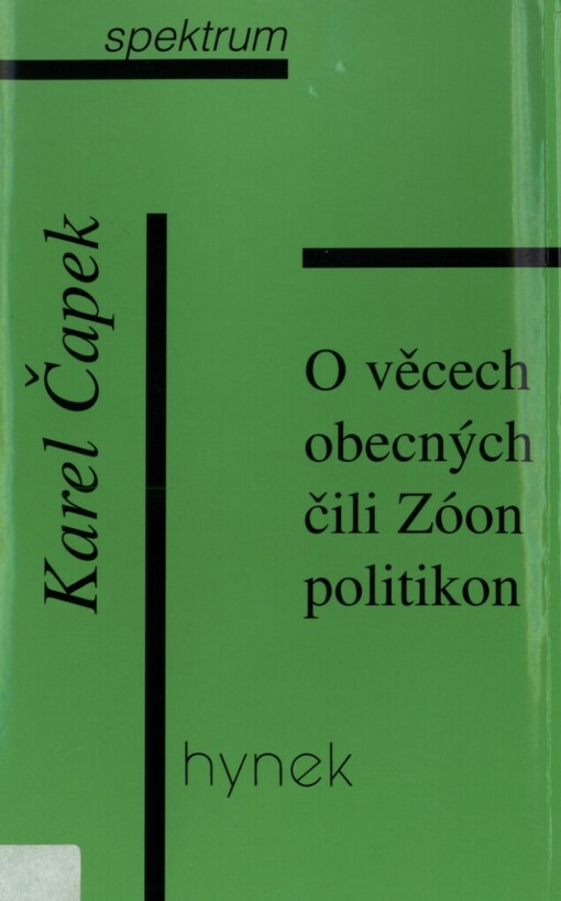O věcech obecných čili Zóon politikon, V nakl. Hynek vyd. 1.
