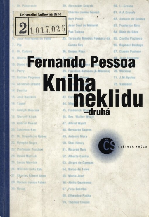 Kniha neklidu - druhá