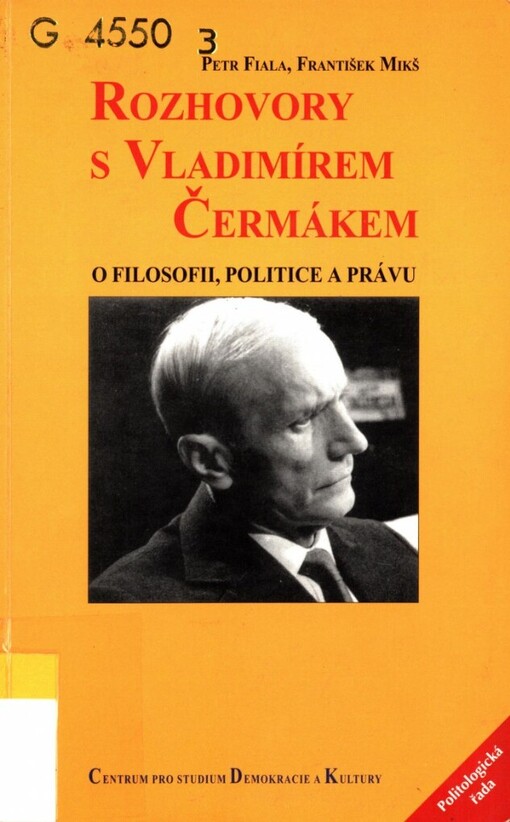 Rozhovory s Vladimírem Čermákem: o filosofii, politice a právu