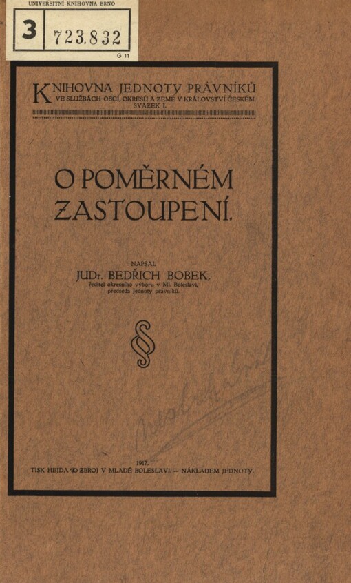 O poměrném zastoupení