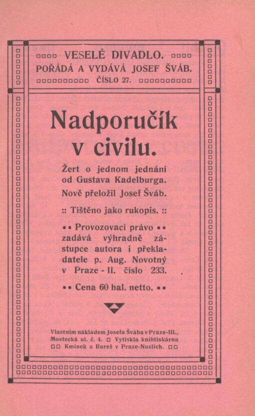 Nadporučík v civilu: Žert o 1 jedn