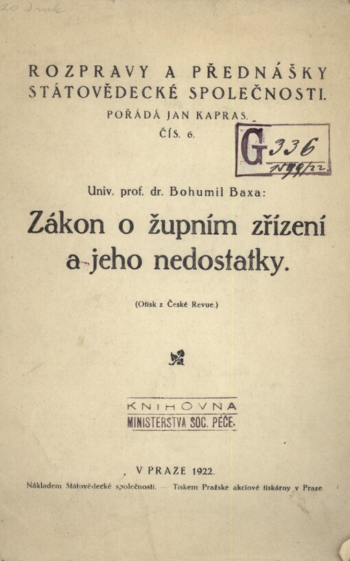 Zákon o župním zřízení a jeho nedostatky