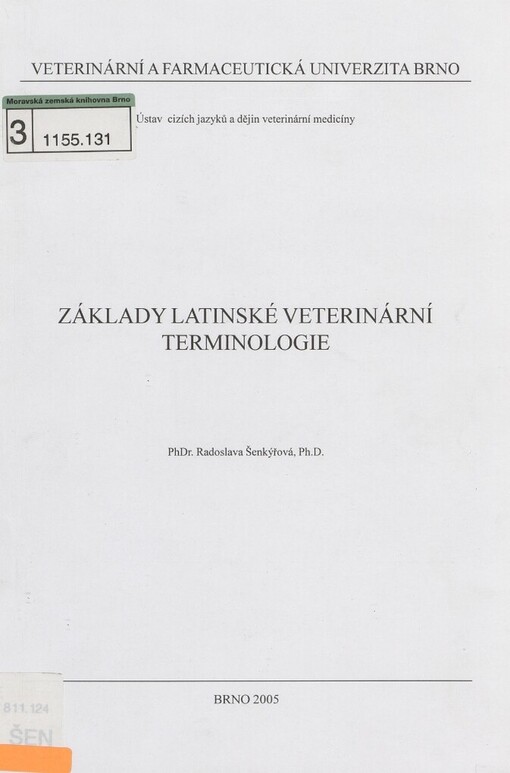 Základy latinské veterinární terminologie