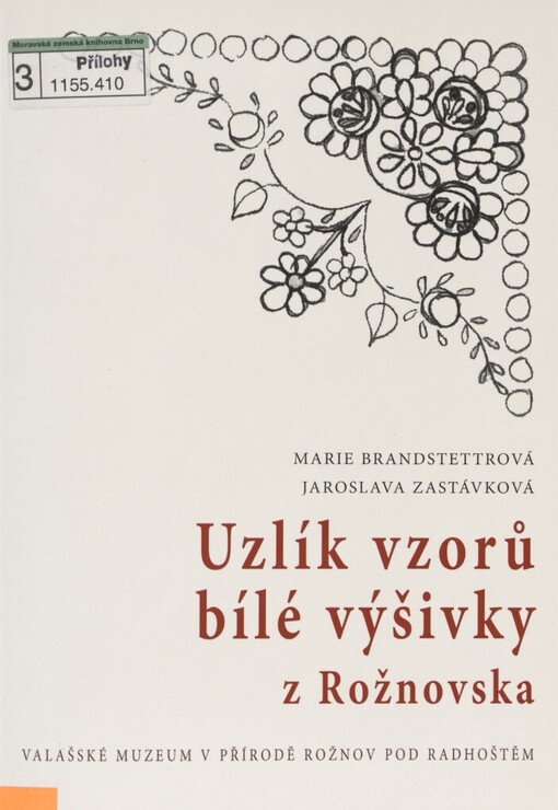 Uzlík vzorů bílé výšivky z Rožnovska