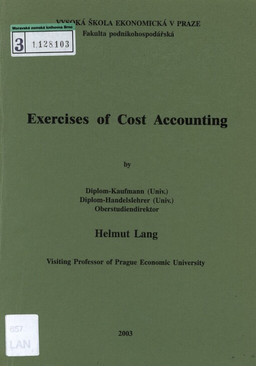 Exercises of cost accounting