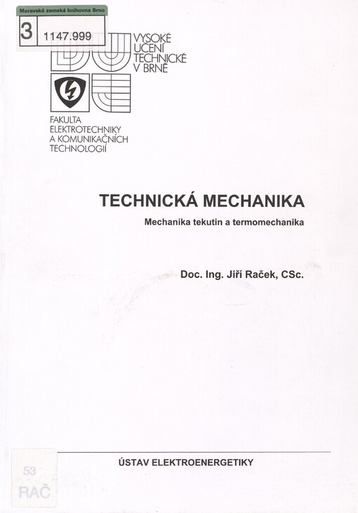 Technická mechanika: mechanika tekutin a termomechanika