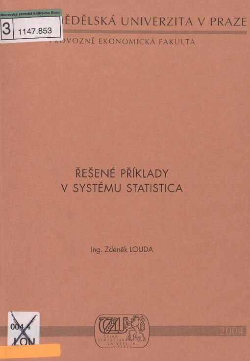Řešené příklady v systému Statistica