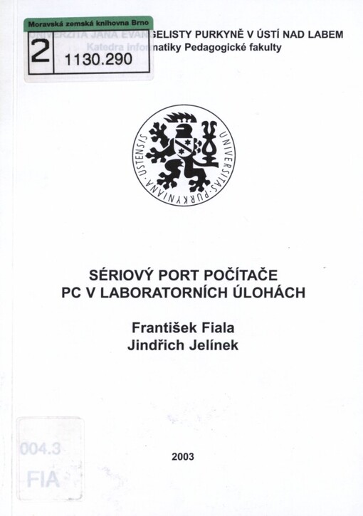 Sériový port počítače PC v laboratorních úlohách