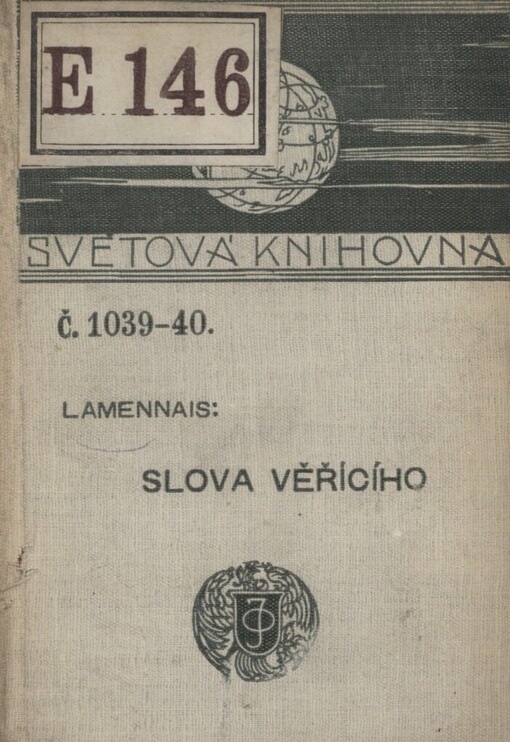 Slova věřícího =(Paroles d'un croyant)