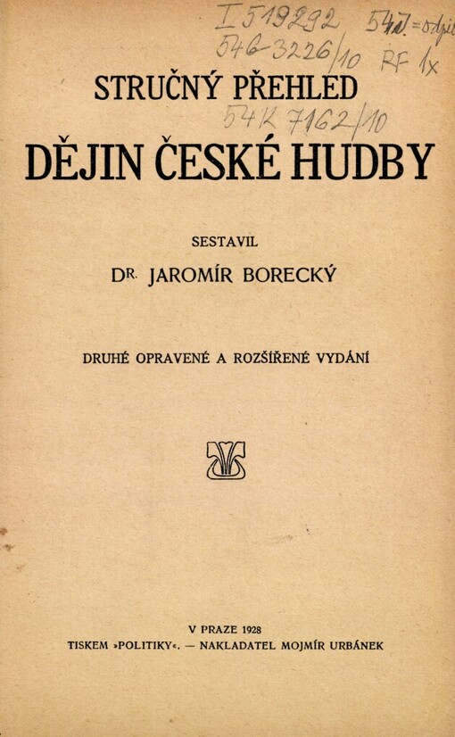 Stručný přehled dějin české hudby