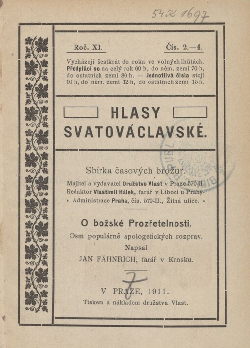 O božské prozřetelnosti: osm populárně apologetických rozprav