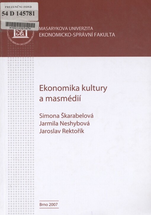 Ekonomika kultury a masmédií