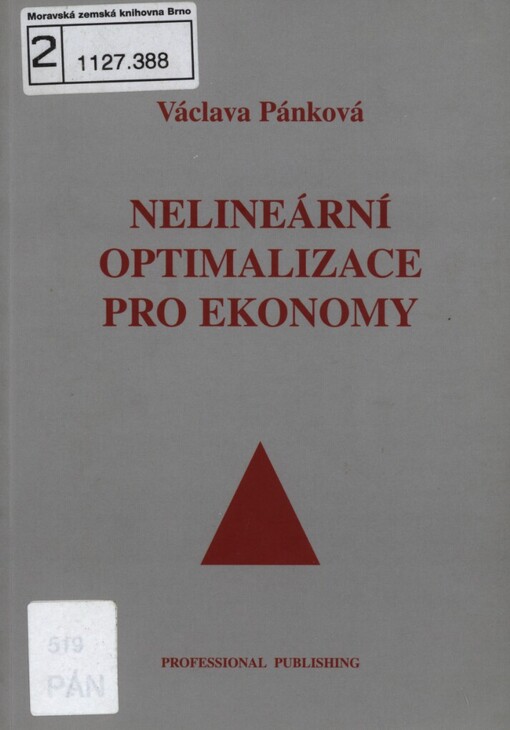 Nelineární optimalizace pro ekonomy