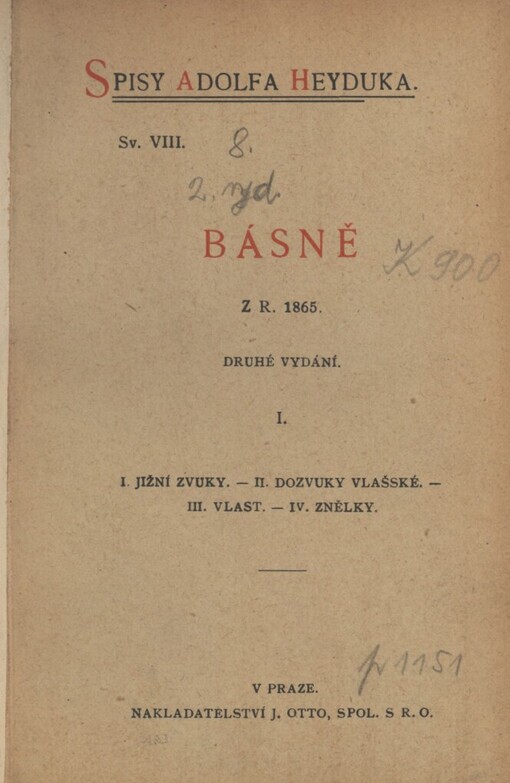 Básně z r. 1865.I.