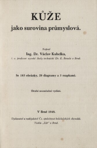 Kůže jako surovina průmyslová