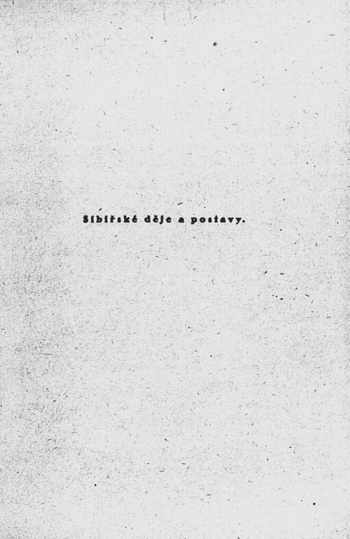 Sibiřské děje a postavy: rozptýlené kapitoly