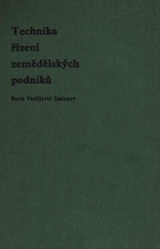 Technika řízení zemědělských podniků