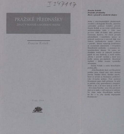 Pražské přednášky: život v pravdě a moderní skepse