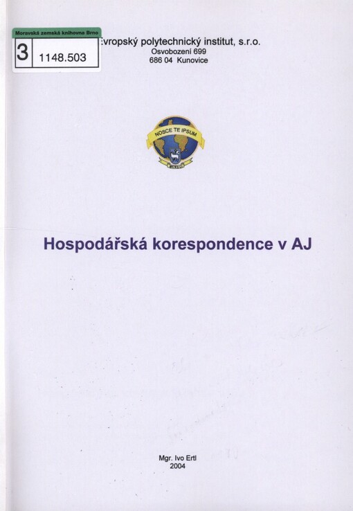Hospodářská korespondence v AJ