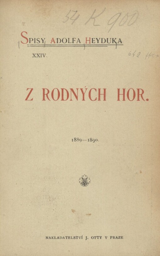 Z rodných hor :1889-1890