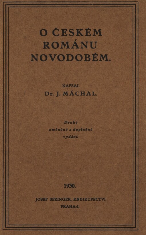 O českém románu novodobém