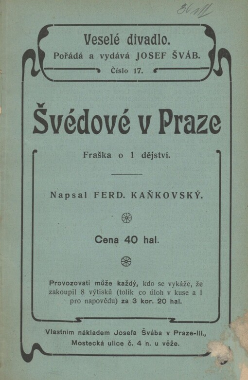 Švédové v Praze :fraška o jednom dějství