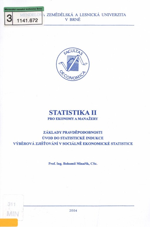 Statistika II pro ekonomy a manažery