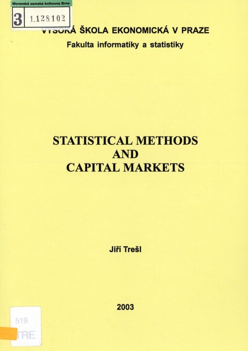 Statistical methods and capital markets