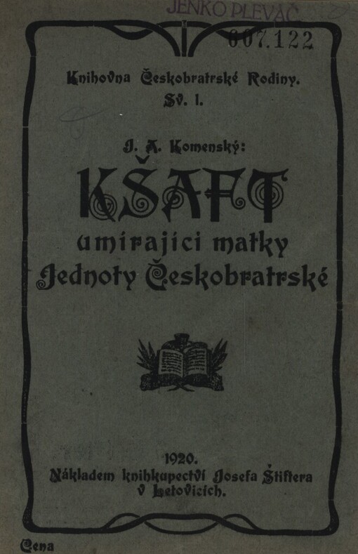 Kšaft umírající matky Jednoty českobratrské