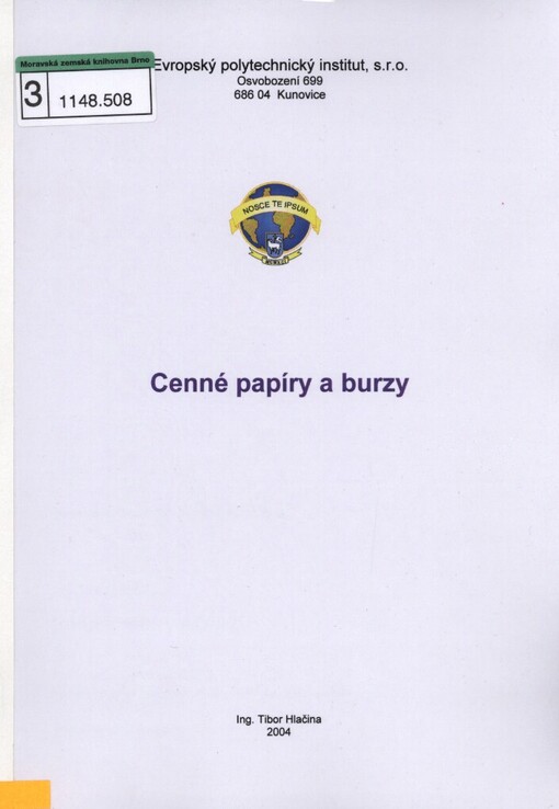 Cenné papíry a burzy