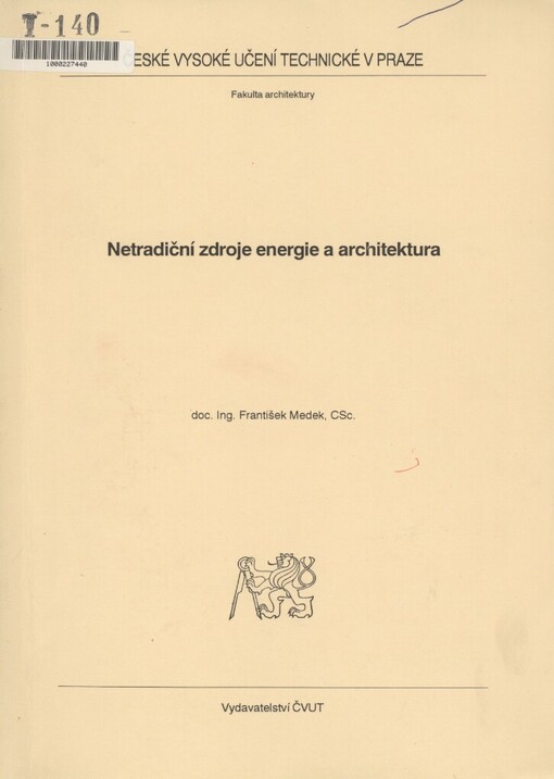 Netradiční zdroje energie a architektura