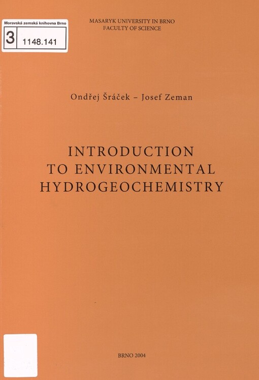 Introduction to environmental hydrogeochemistry
